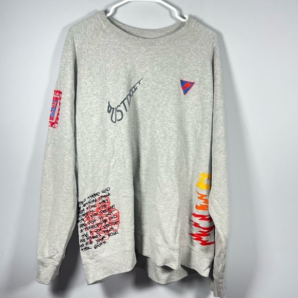 Nike Scribble Graffiti Giraffe Writing Crew Neck XL - Picture 7 of 16